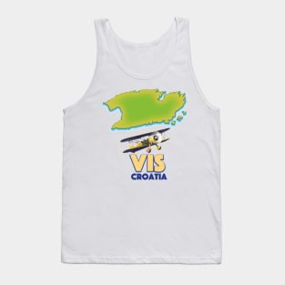 Vis Croatia map Tank Top